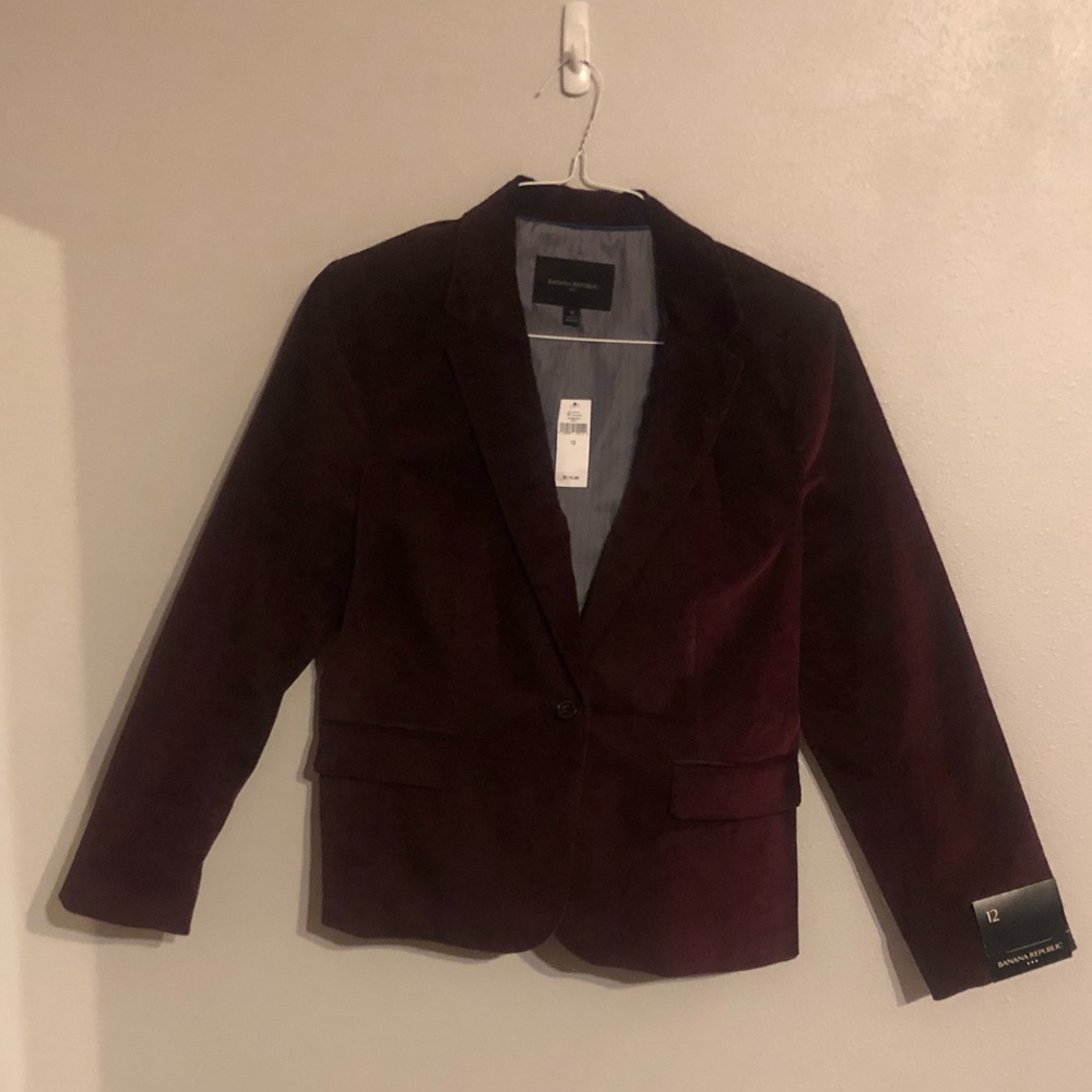 Velvety Burgundy Blazer from Banana Republic